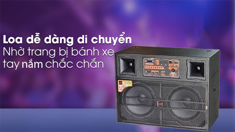 Thiết kế bánh xe của Loa tủ kéo bình Lovina KB2016C