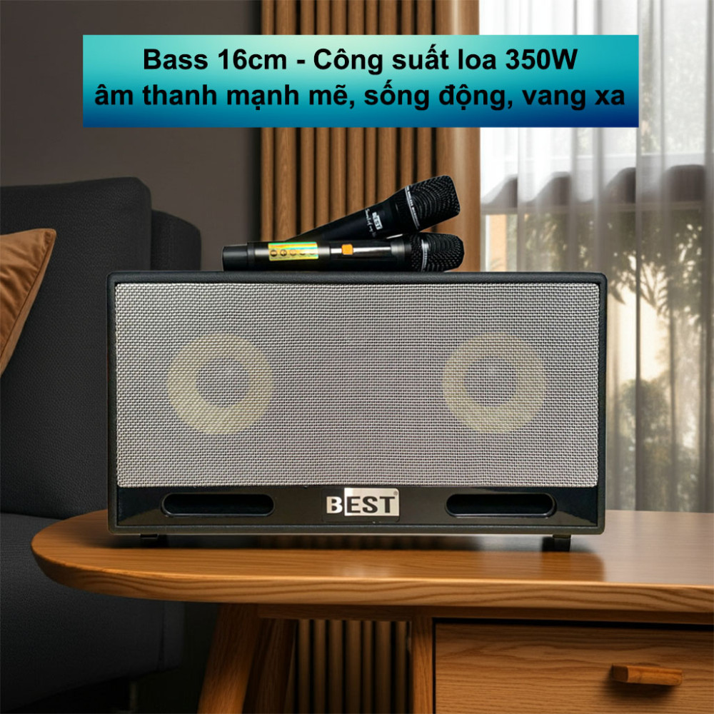 Loa xách tay Best B16-PRO 350W hoạt động với công suất mạnh mẽ