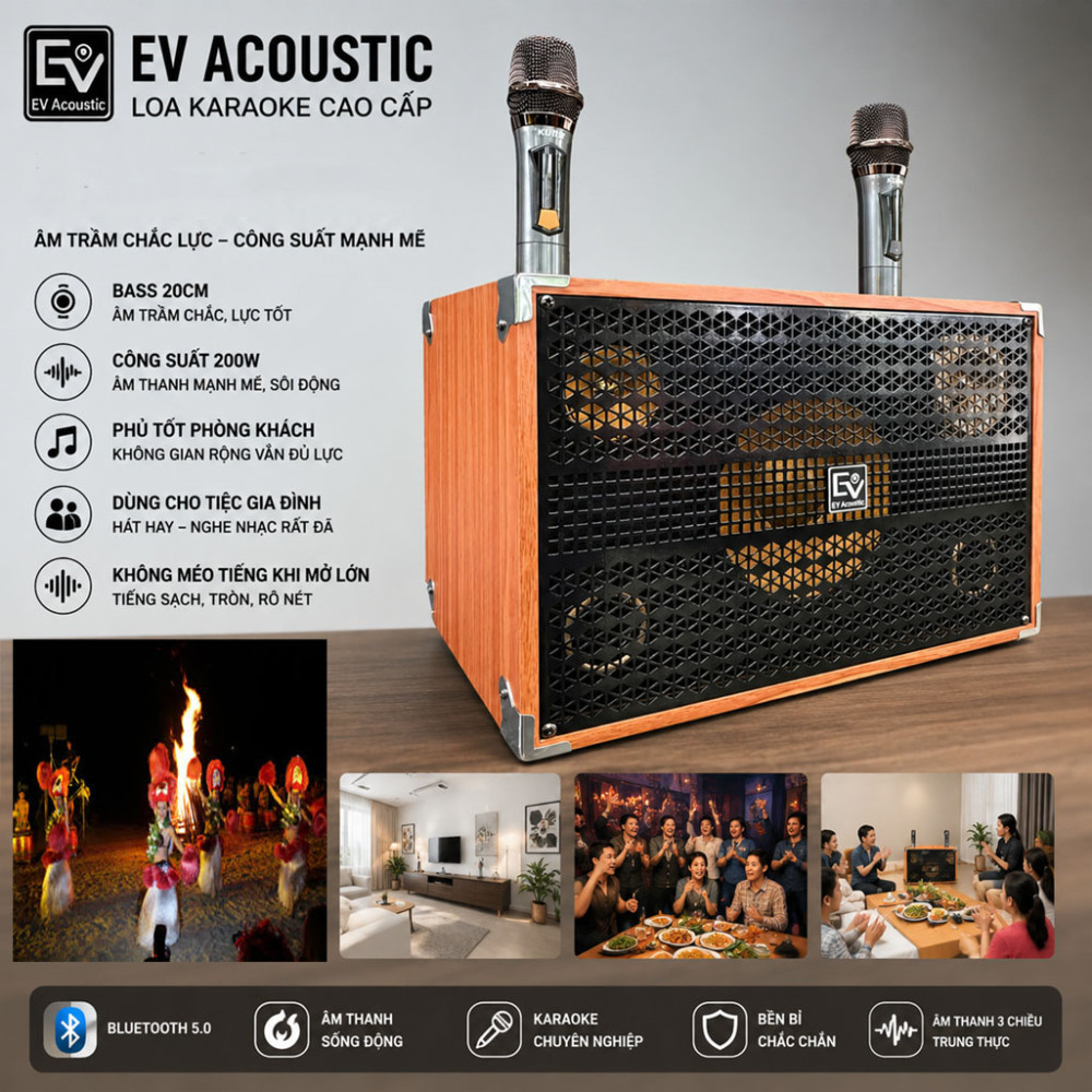 Loa xách tay EV Acoustic EV-203N - Hàng chính hãng