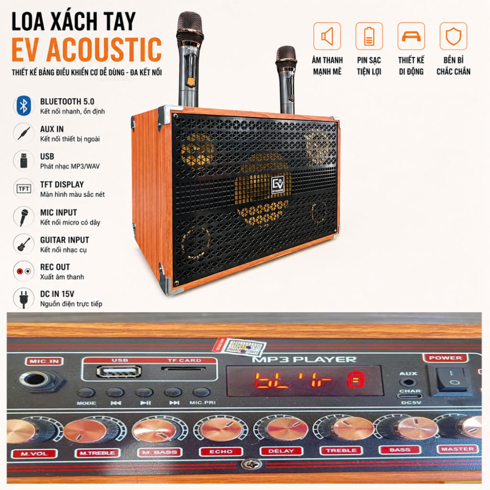 Loa xách tay EV Acoustic EV-203N - Hàng chính hãng