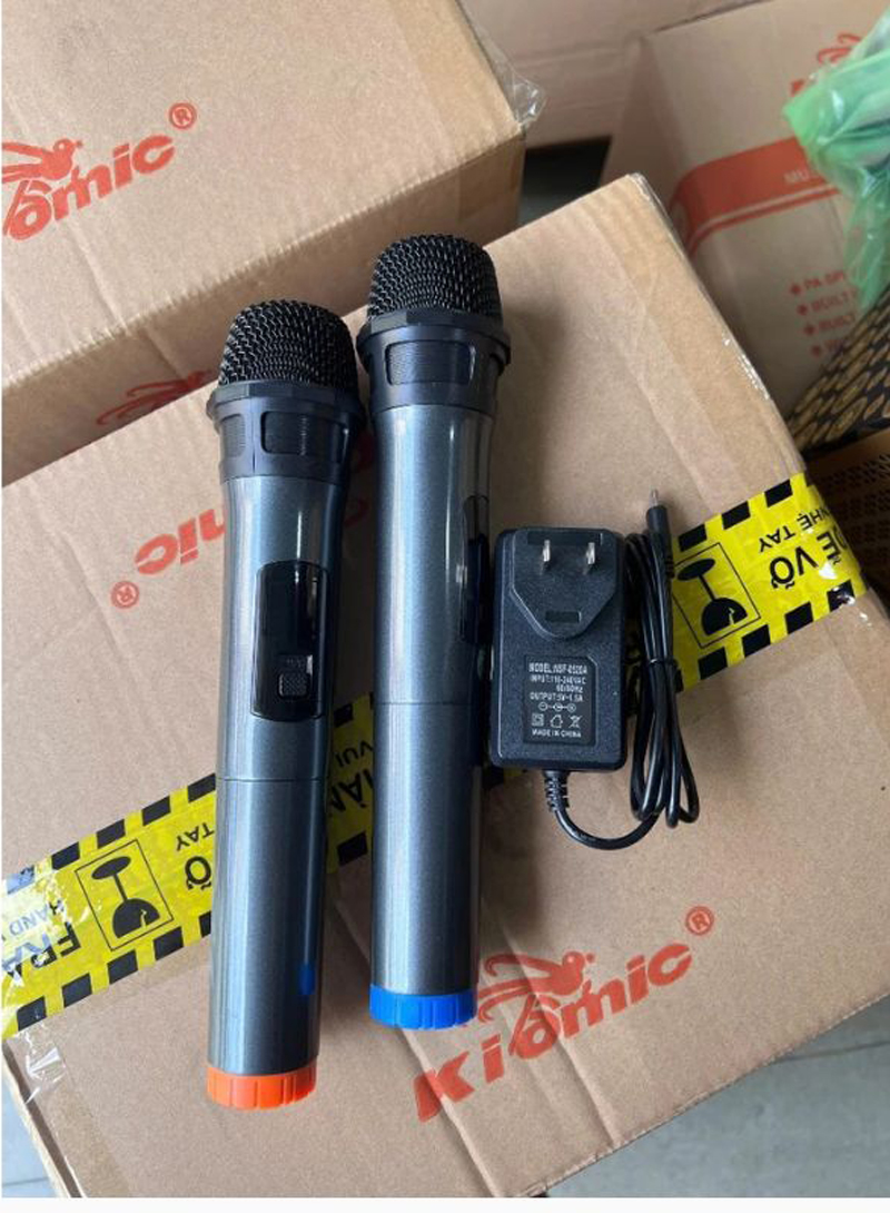 Loa được trang bị kèm cặp micro không dây UHF cao cấp