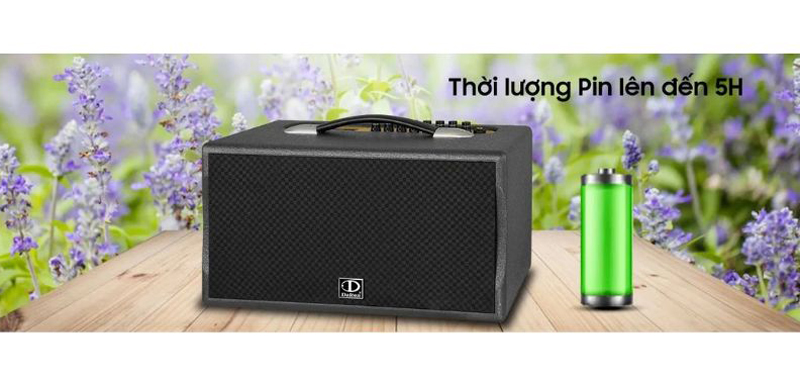 Loa có thời gian sử dụng liên tục 3 đến 5 tiếng