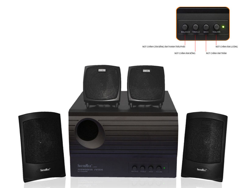 Loa vi tính SoundMax A-4000 - Hàng chính hãng