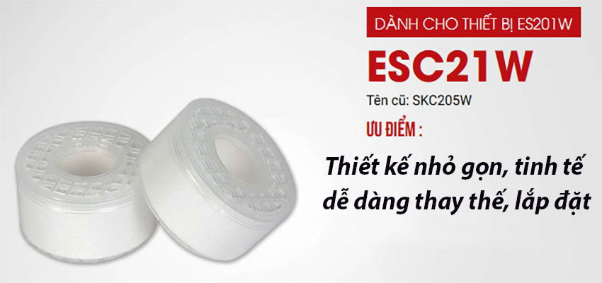 Thiết kế của Lõi lọc nước dành cho vòi sen tắm Cleansui ESC21W