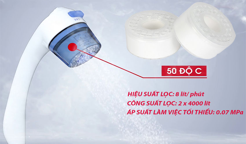 Hiệu quả của Lõi lọc nước dành cho vòi sen tắm Cleansui ESC21W