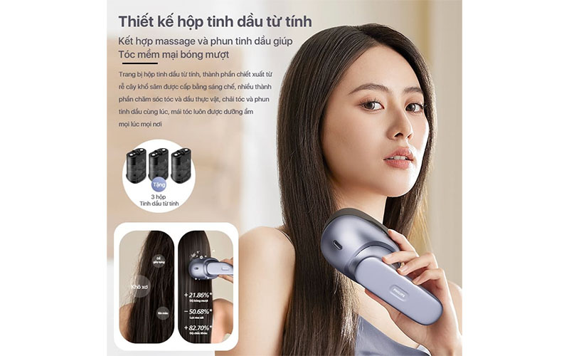 Lược điện massage da đầu Philips 1511