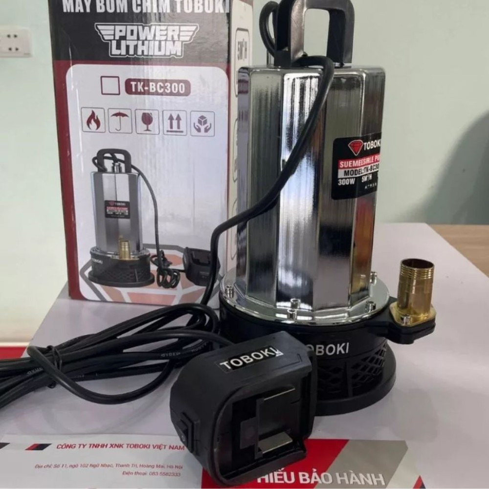 Máy bơm chìm chạy pin Toboki TK-BC300 - Hàng chính hãng