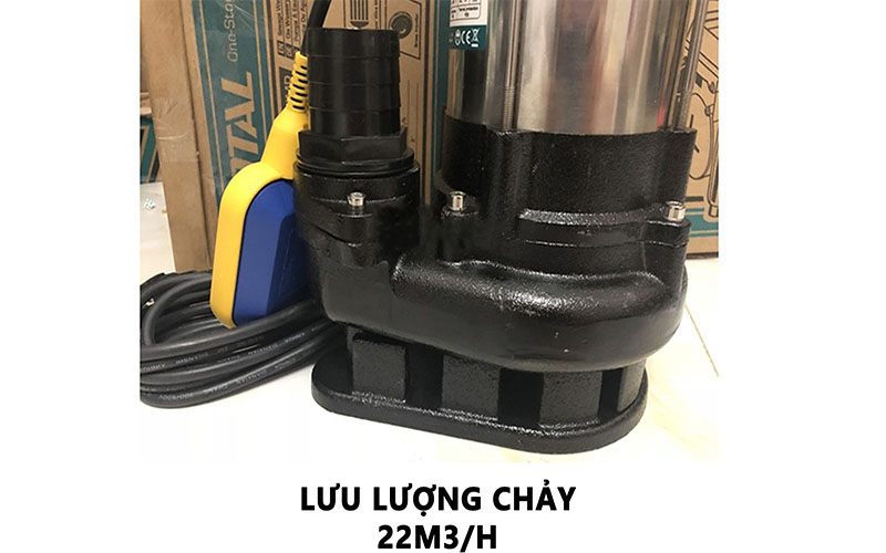 Lưu lượng chảy của Máy bơm chìm nước thải 1100W Total TWP7110016