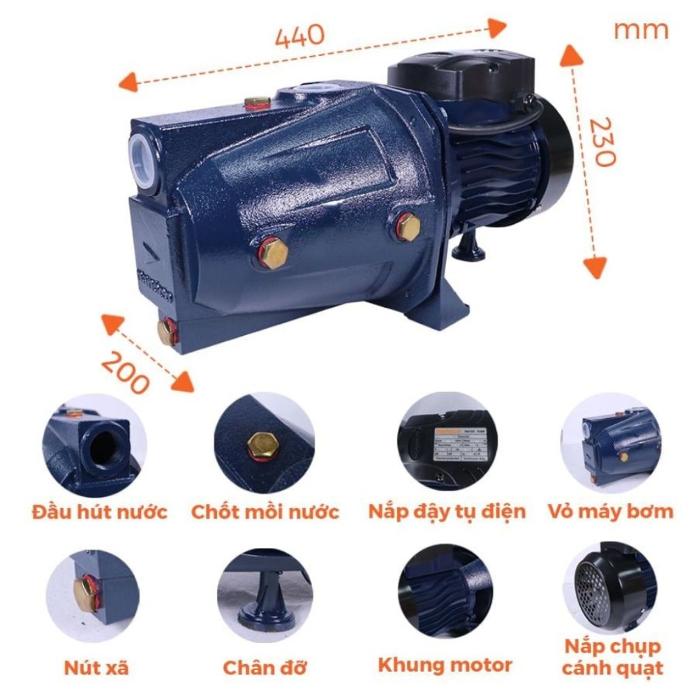 Máy bơm đầu lợn Nanoco NJET750 - Hàng chính hãng