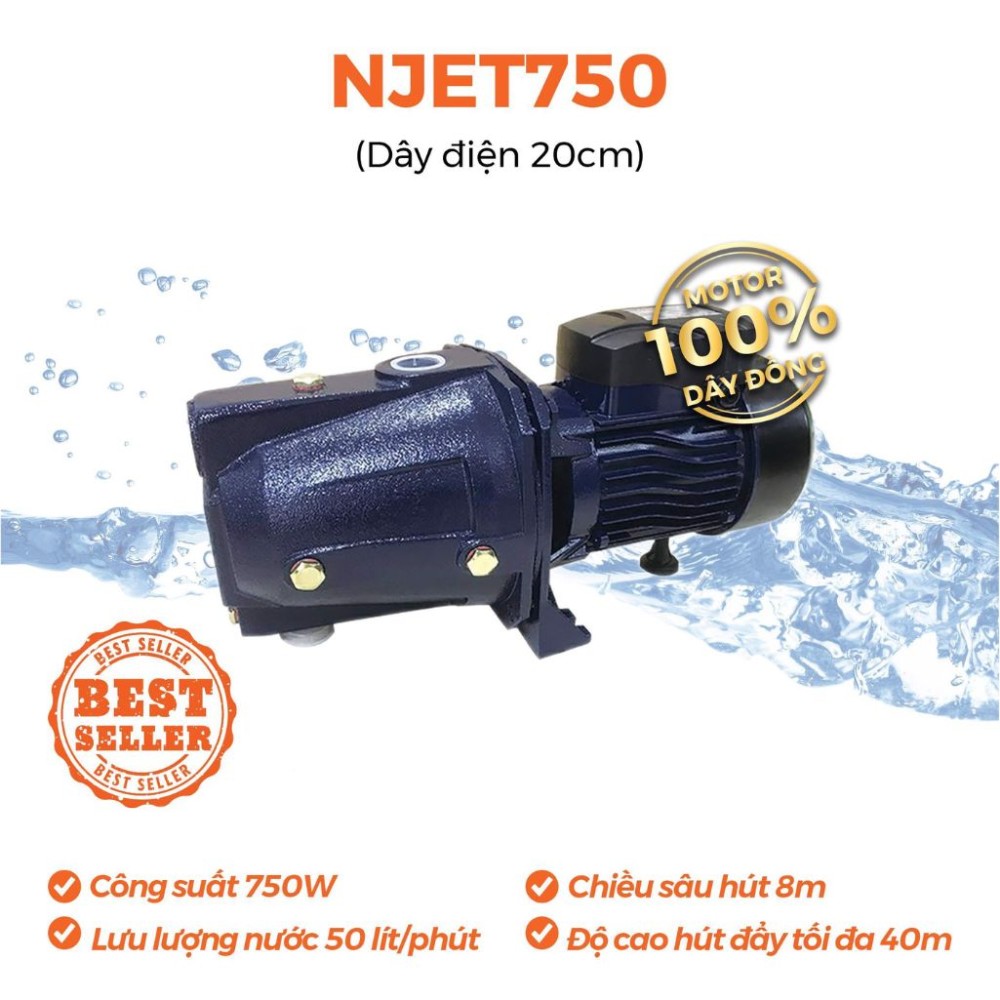 Máy bơm đầu lợn Nanoco NJET750 - Hàng chính hãng