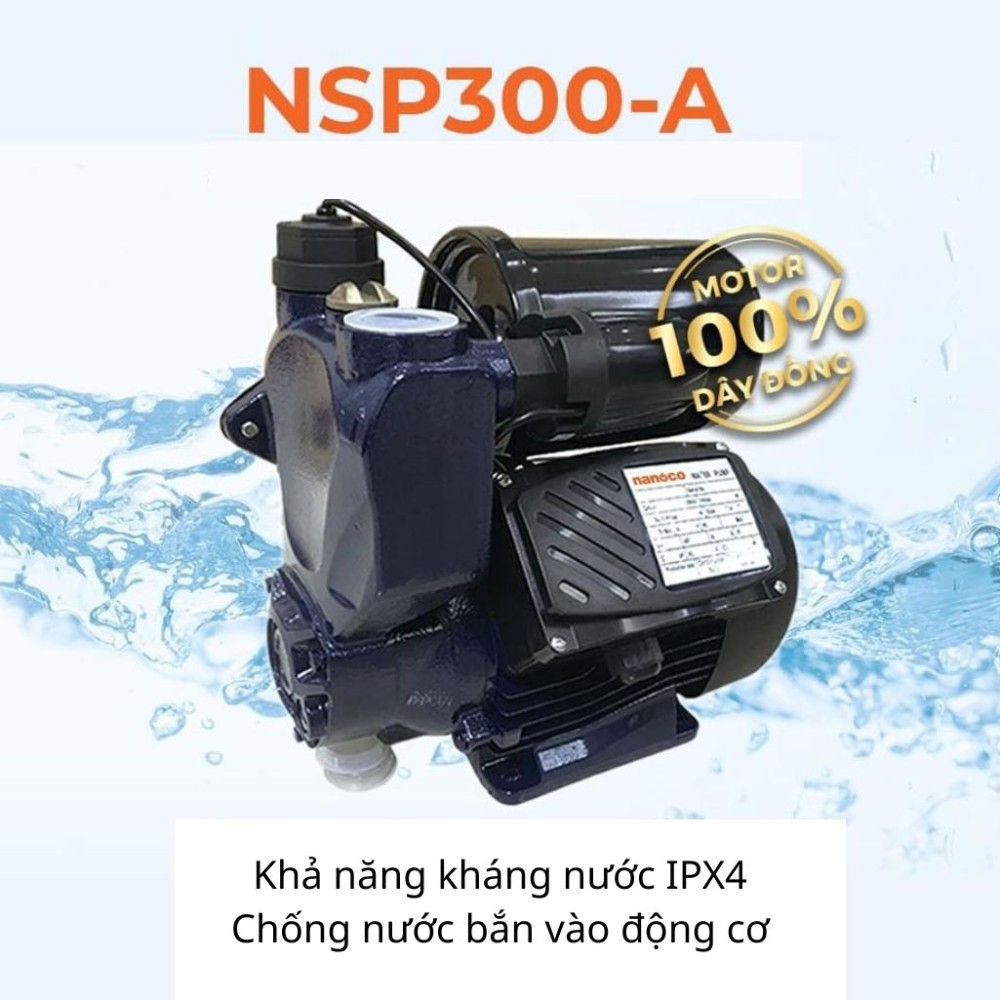 Máy bơm nước đẩy cao Nanoco NSP300 - Hàng chính hãng