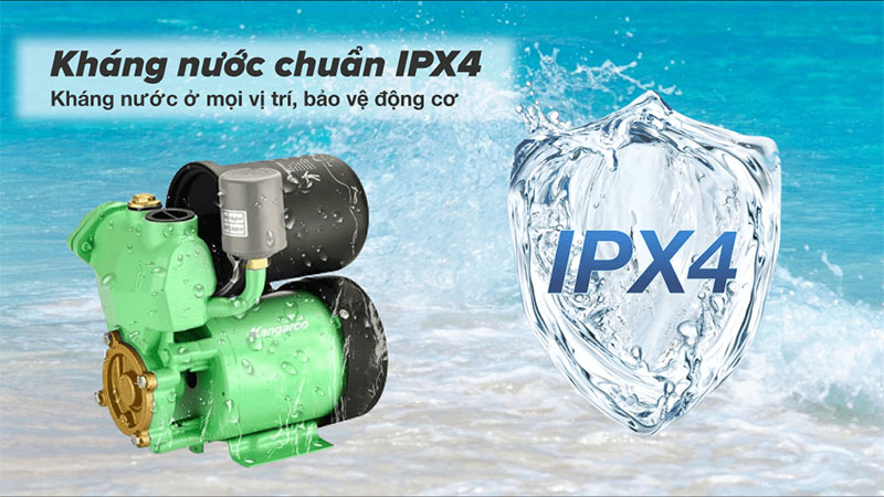 Công nghệ chống thấm nước IPX4 của Máy bơm nước tăng áp Kangaroo KGWP370A