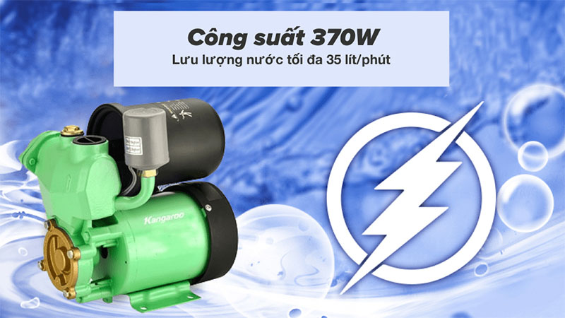 Công suất của Máy bơm nước tăng áp Kangaroo KGWP370A