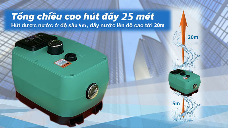 Bán kính hoạt động của Máy bơm nước tăng áp Rymaru RY/24-150