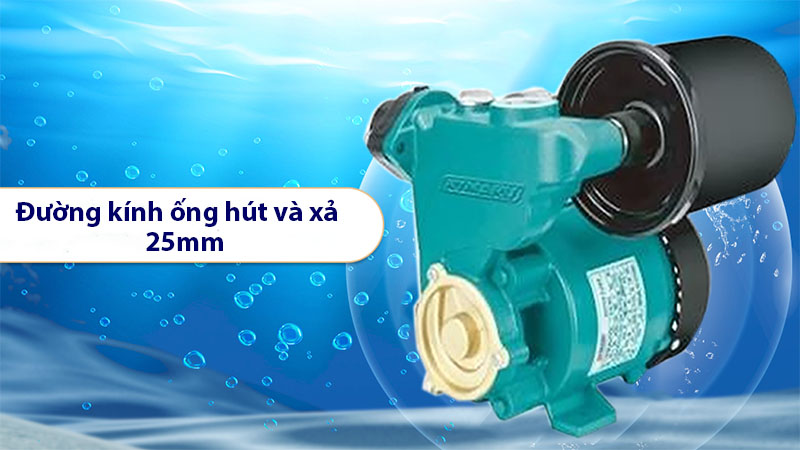 Đường kính ống hút xả của Máy bơm nước tăng áp Rymaru RY180A