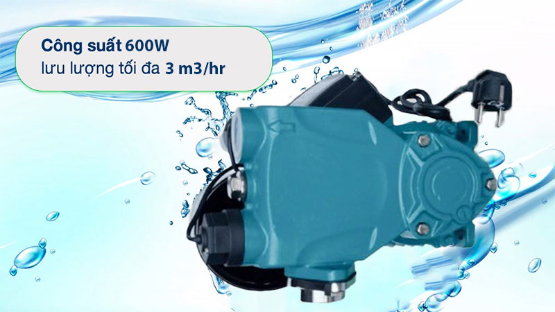 Công suất của Máy bơm nước tăng áp Toboki K600A