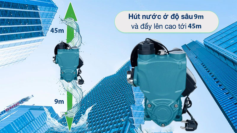 Bán kính hoạt động của Máy bơm nước tăng áp Toboki K600A