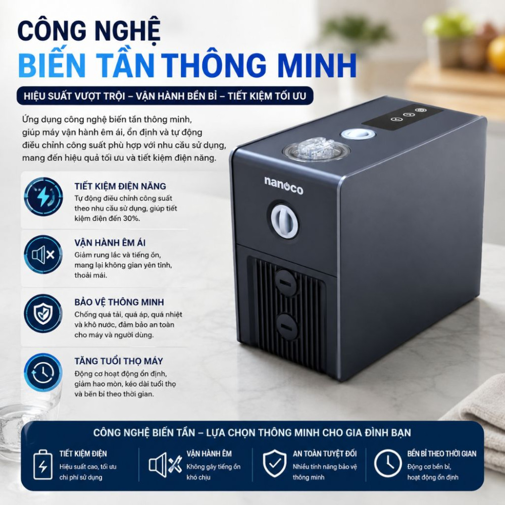 Bơm tăng áp biến tần tự động Nanoco NIP400  - Hàng chính hãng