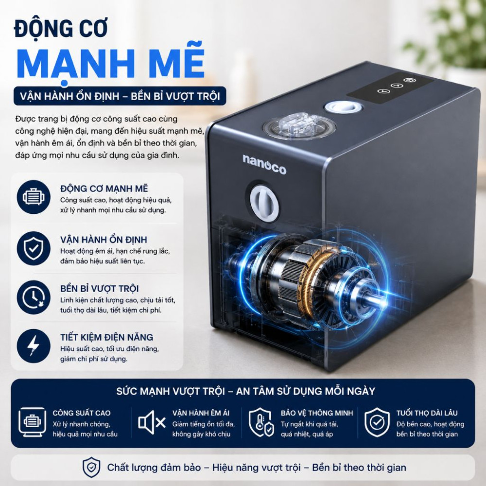 Bơm tăng áp biến tần tự động Nanoco NIP400  - Hàng chính hãng