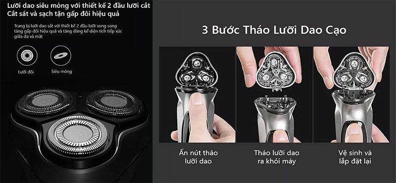 Thiết lế lưỡi dao của Máy cạo râu Enchen Blackstone