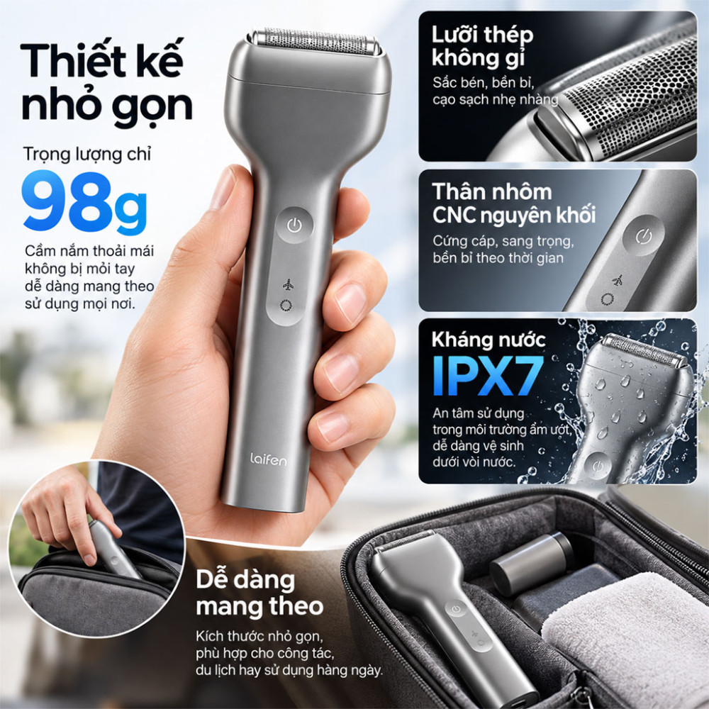 Máy cạo râu Laifen T1 PRO - Hàng chính hãng