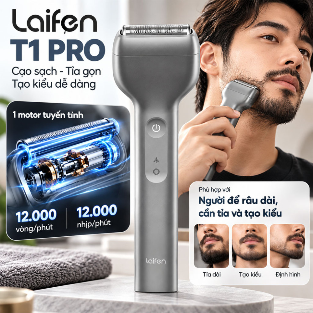 Máy cạo râu Laifen T1 PRO - Hàng chính hãng