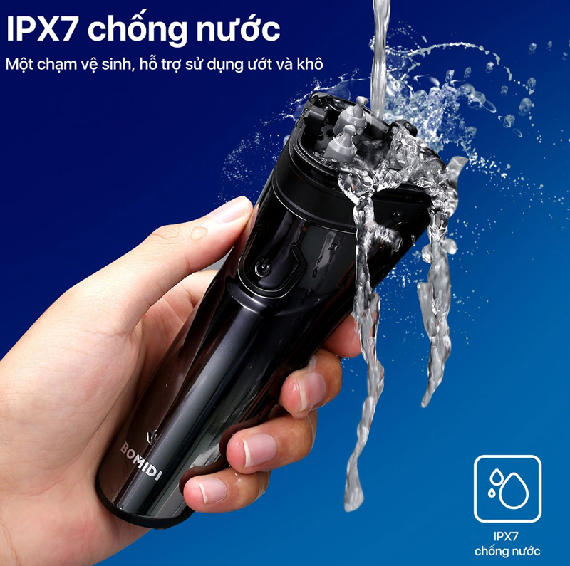 Thân máy chống nước công nghệ IPX7 