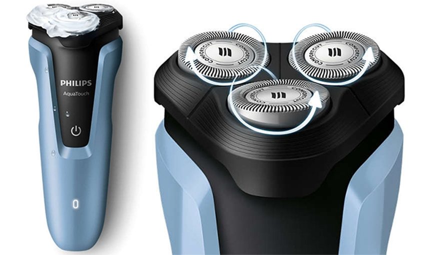 Máy cạo râu cho nam Philips AquaTouch S1070 với lưỡi cắt xoay 3 hướng khác nhau tiện lợi 