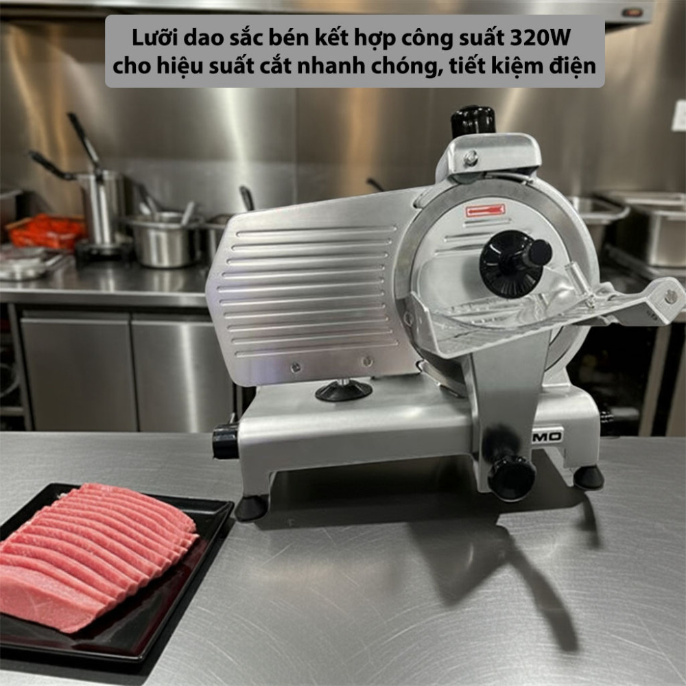 Máy cắt thịt công nghiệp Primo 0300500307 thiết kế lưỡi dao sắc bén và công suất mạnh mẽ cho hiệu suất cao
