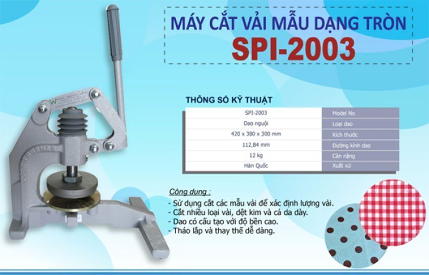 Ưu điểm của máy cắt vải mẫu tròn Samsung SPI-2003
