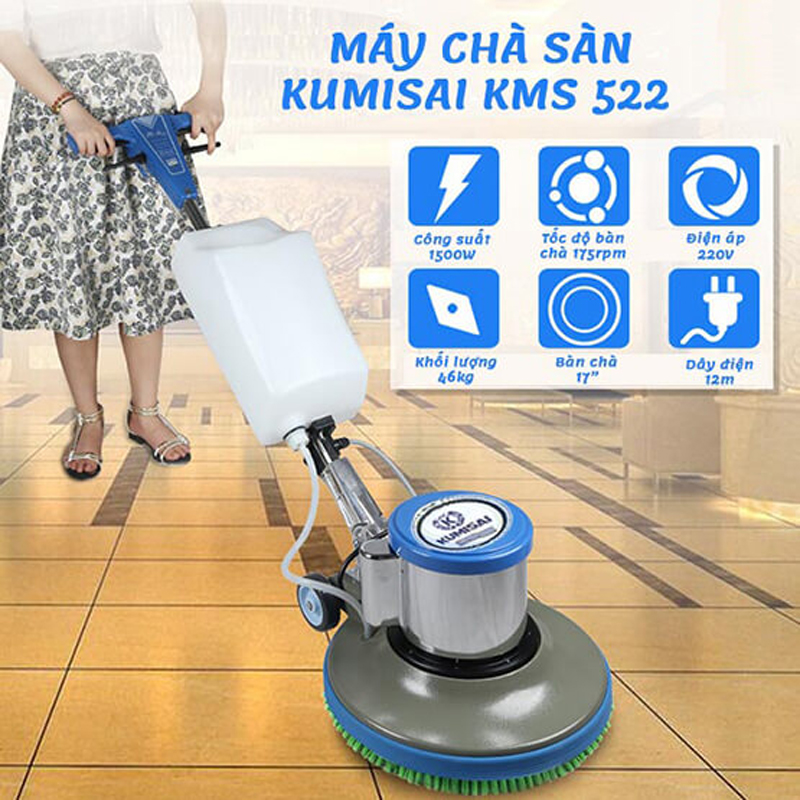 Tính năng nổi bật của Máy chà sàn công nghiệp Kumisai KMS522 