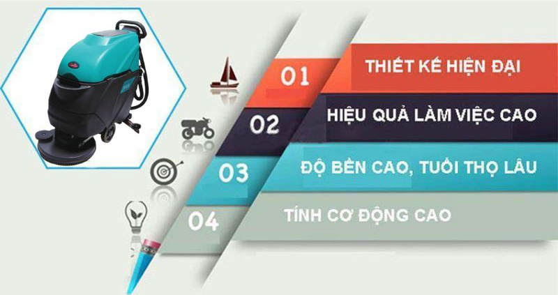 Máy chà sàn liên hợp Chaobao HY51B có nhiều tính năng ưu việt