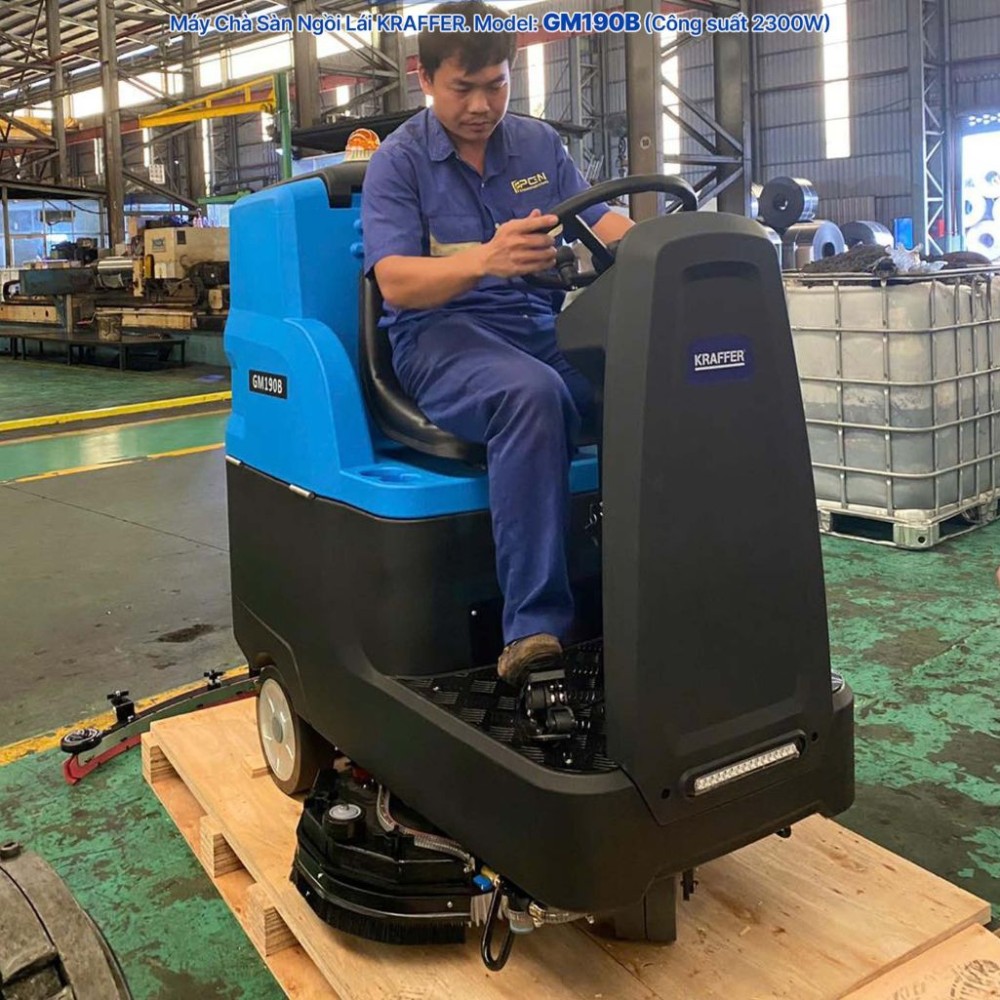 Máy chà sàn ngồi lái Kraffer GM190B - Hàng chính hãng