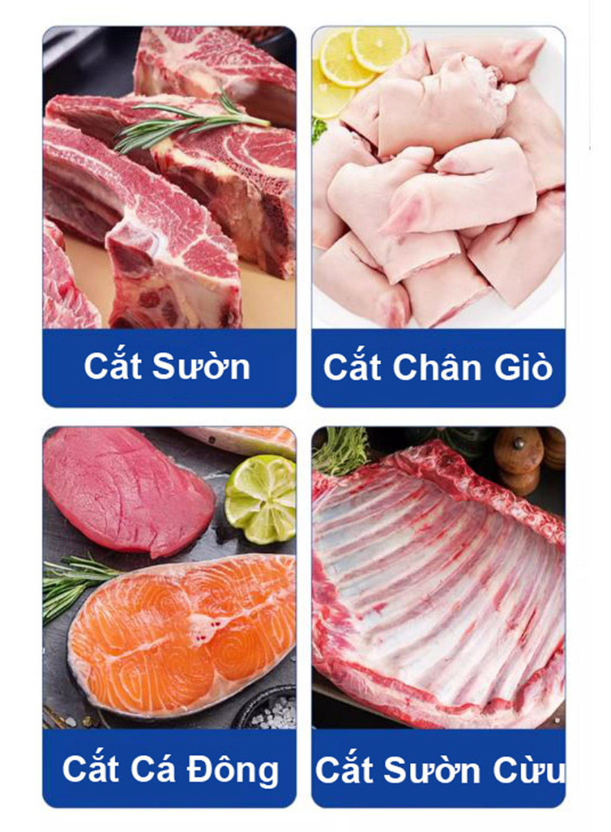 Cắt được dác loại thực phẩm có độ cứng cao như xương ống, đầu cá ngừ, chân giò,...