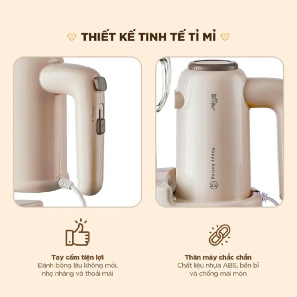 Máy đánh trứng cầm tay Bear HM-5H01J29 - Hàng chính hãng