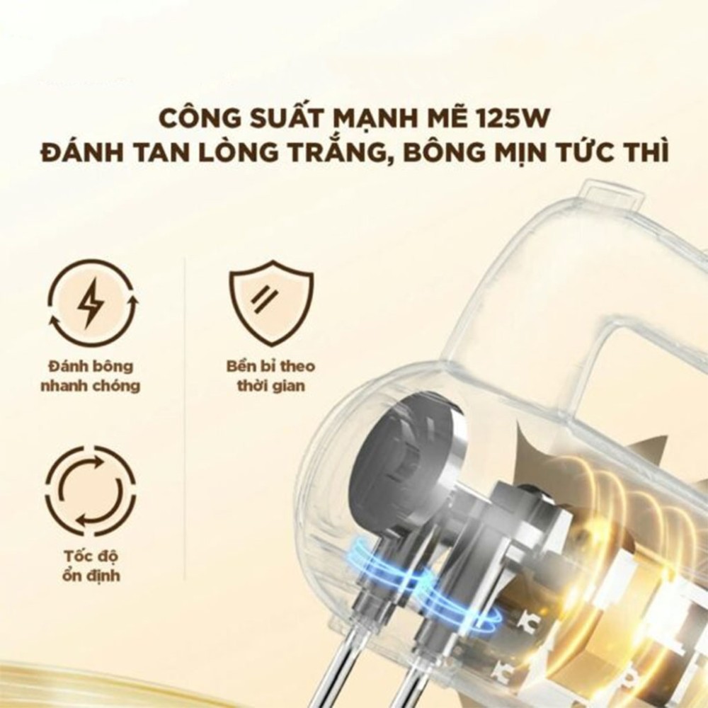 Máy đánh trứng cầm tay Bear HM-5H01J29 - Hàng chính hãng
