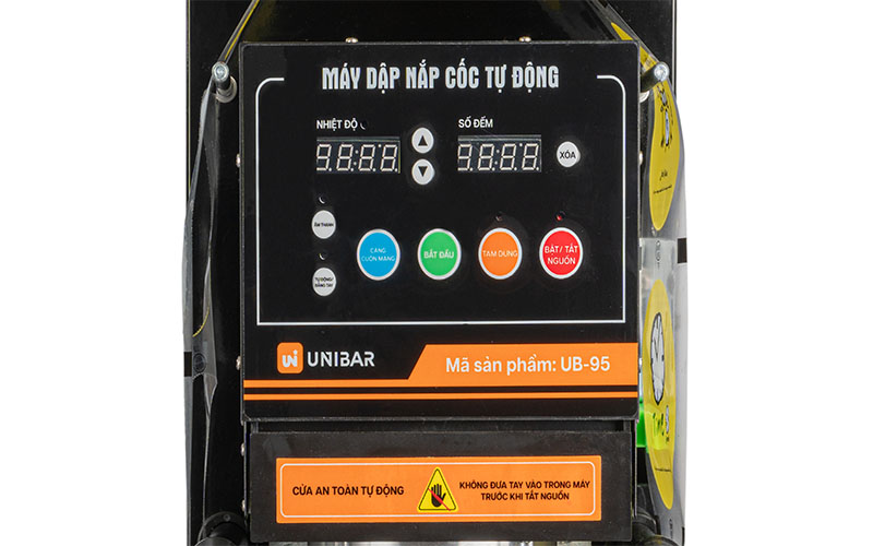 Bảng điều khiển của Máy dập nắp cốc tự động Unibar UB-95