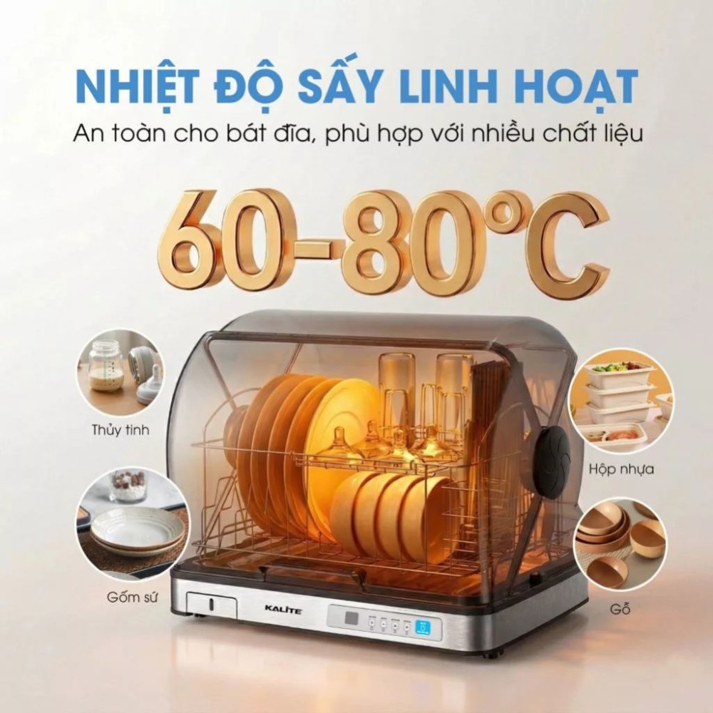 Máy diệt khuẩn bát đĩa Kalite Crystal Dry  - Hàng chính hãng