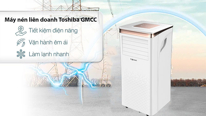 Máy nén liên doanh Toshiba GMCC của Máy điều hòa di động thông minh FujiHome PAC10