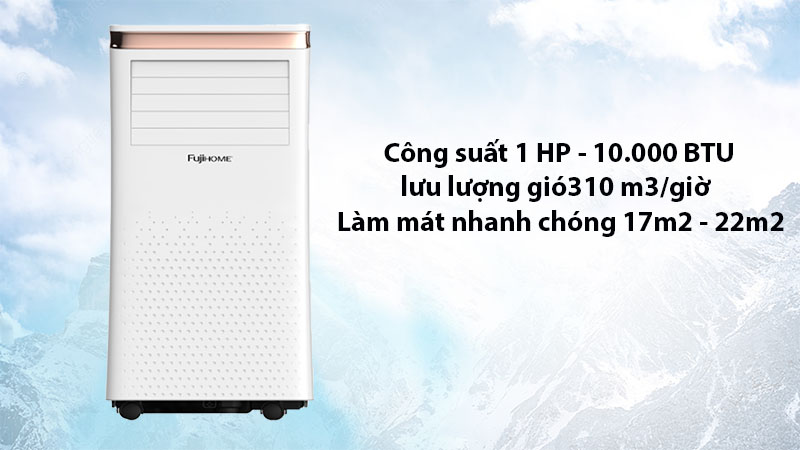 Công suất làm lạnh của Máy điều hòa di động thông minh FujiHome PAC10