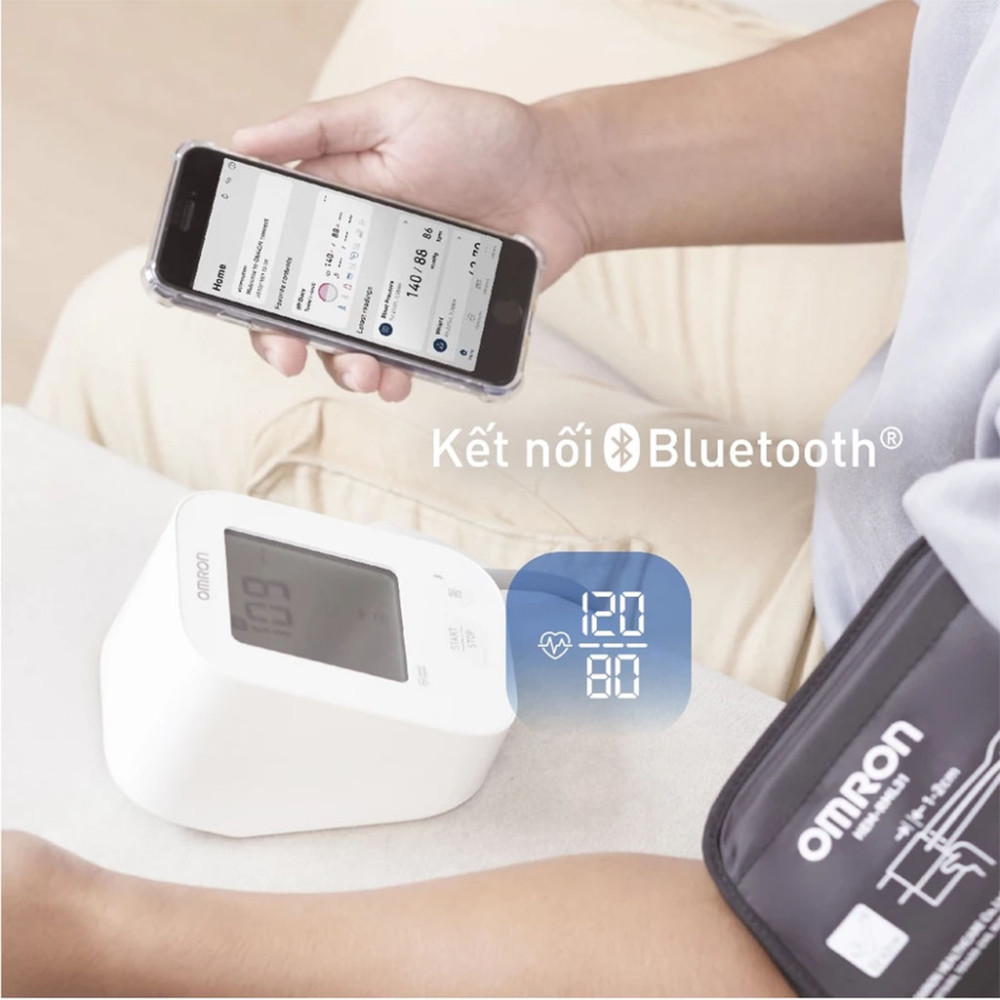 Máy đo huyết áp Omron EZ BT HEM-7183T1-AP - Không kèm Adapter - Hàng chính hãng