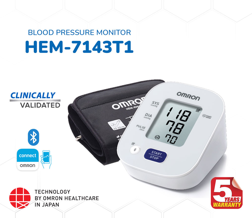 Máy đo huyết áp tự động Omron HEM-7143T1 - Hàng chính hãng