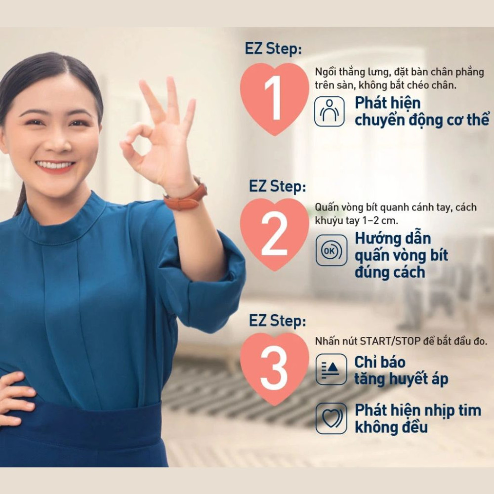 Máy đo huyết áp tự động Omron HEM-7180-EZ LITE - Hàng chính hãng