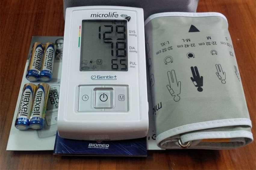 Các bộ phận của máy đo huyết áp Microlife A3 Basic