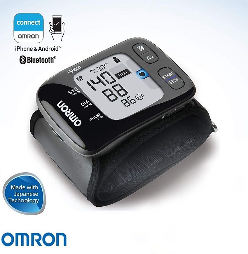 Máy đo huyết áp cổ tay Omron HEM-6232T với chức năng kết nối với điện thoại