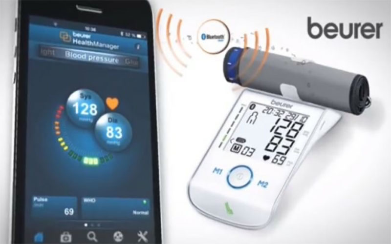 Kết nối Bluetooth của Máy đo huyết áp kẹp bắp tay Beurer BM77