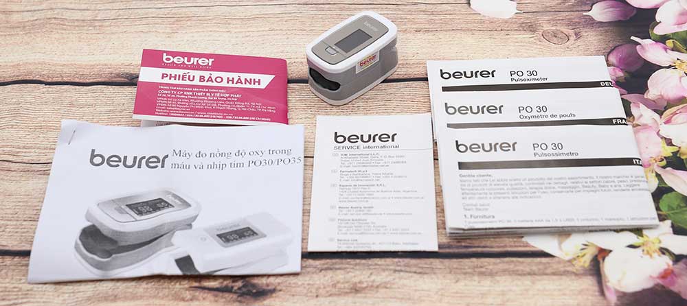 Máy đo khí máu và nhịp tim Beurer PO30 - Hàng chính hãng