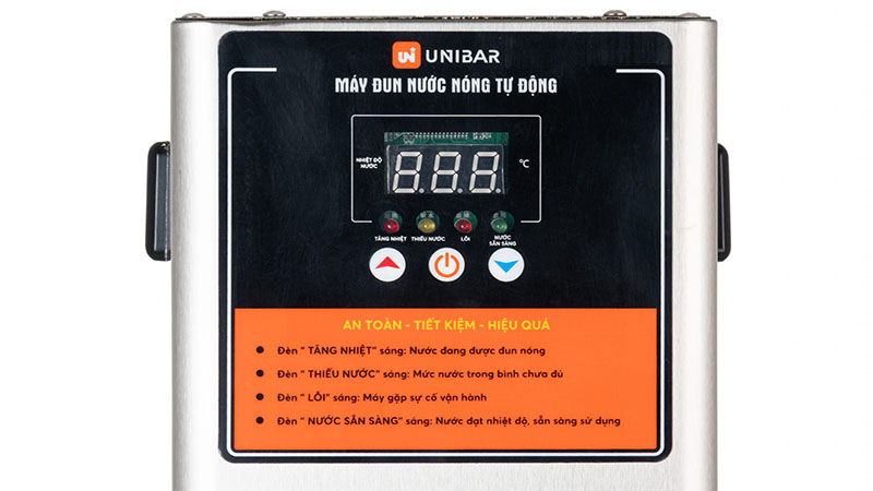 Bảng điều khiển của Máy đun nước nóng tự động Unibar UB-10
