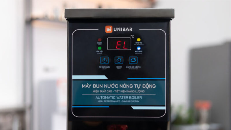 Bảng điều khiển của Máy đun nước nóng tự động Unibar UB-S30L