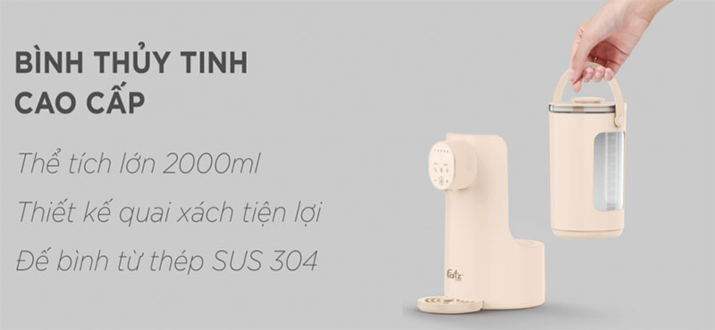 Chất liệu cấu tạo của Máy đun và hâm nước pha sữa Fatzbaby Smart 4 FB3819HB 